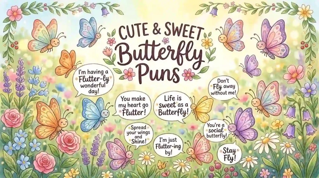 Cute & Sweet Butterfly Puns 