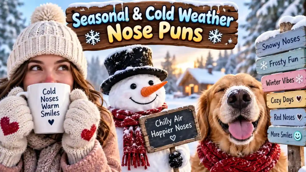 Seasonal & Cold Weather Nose Puns 