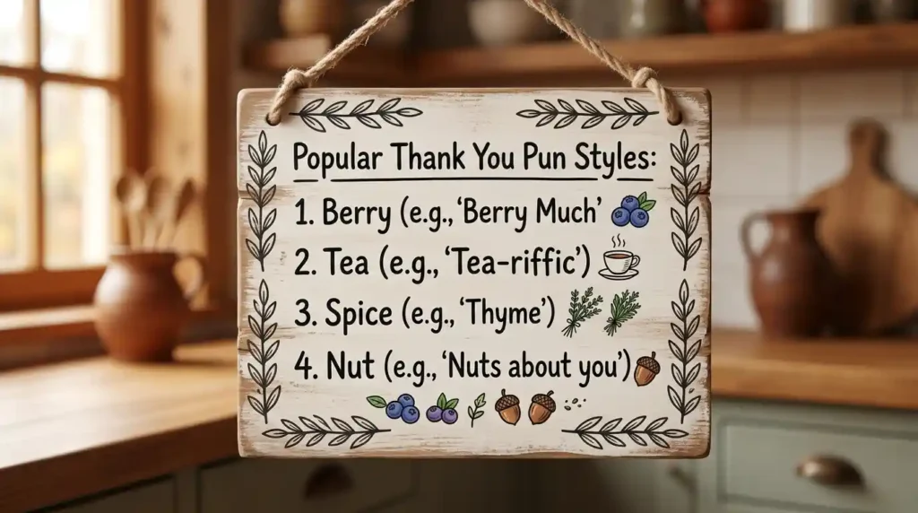 Popular Thank You Pun Styles 