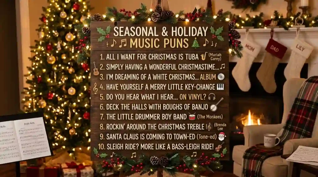 Seasonal & Holiday Music Puns