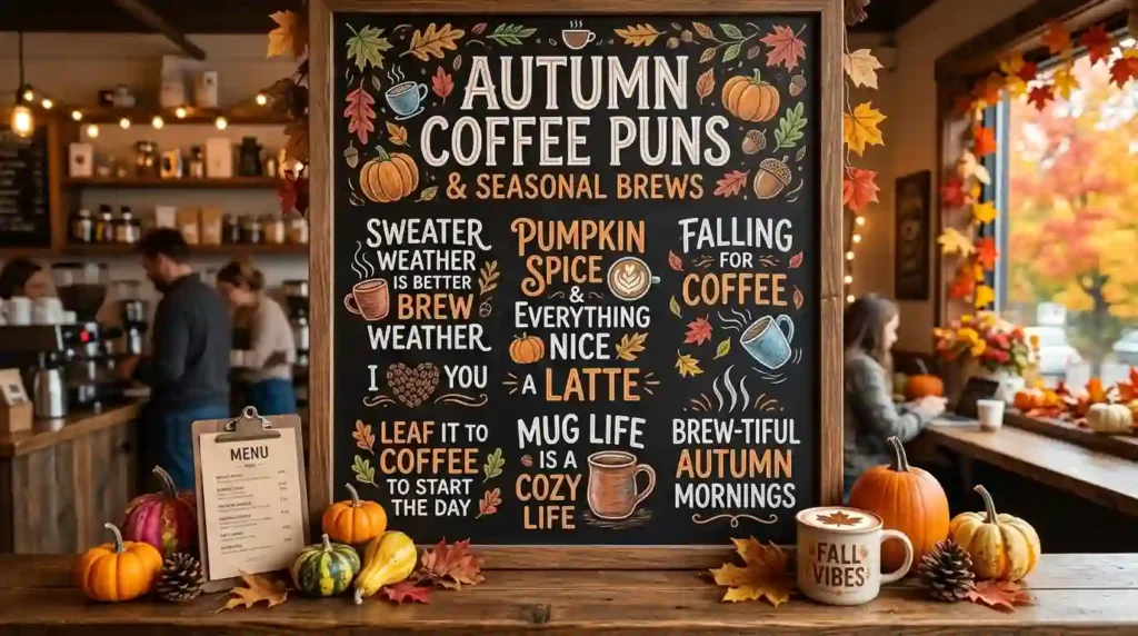 Seasonal Coffee Puns