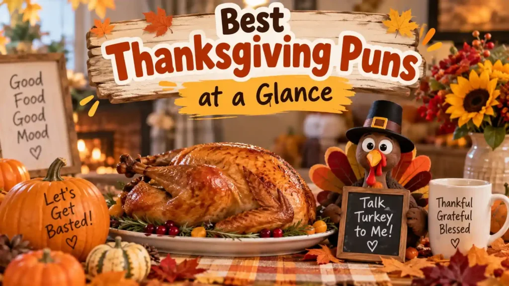 Best Thanksgiving Puns at a Glance