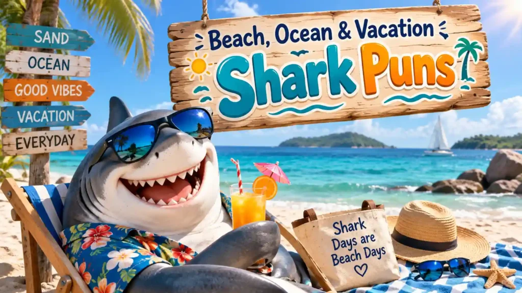  Beach, Ocean & Vacation Shark Puns