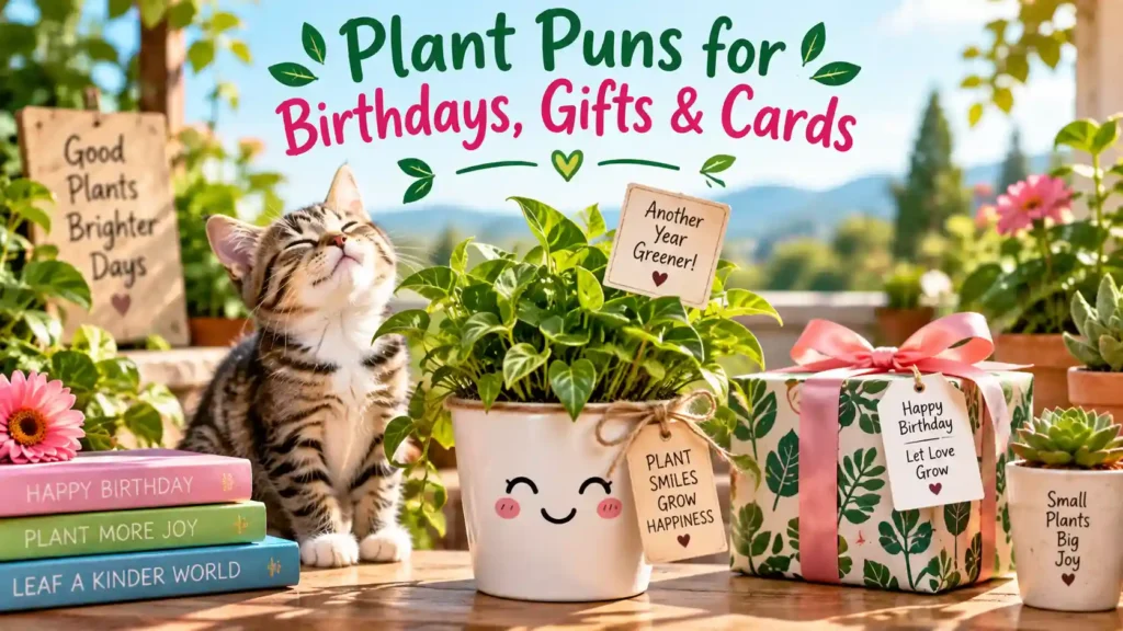Plant Puns for Birthdays, Gifts & Cards
