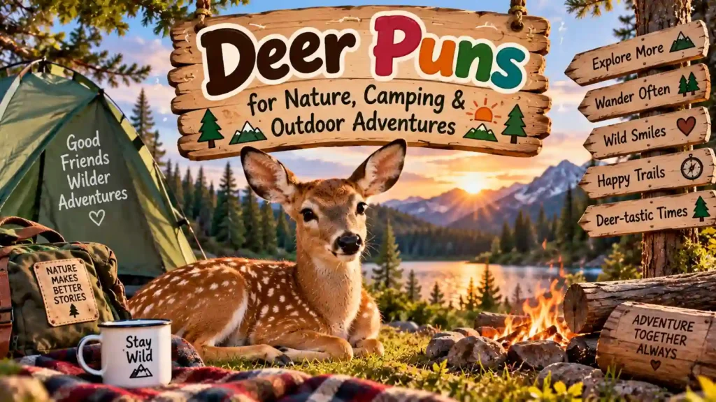 Deer Puns for Nature, Camping & Outdoor Adventures