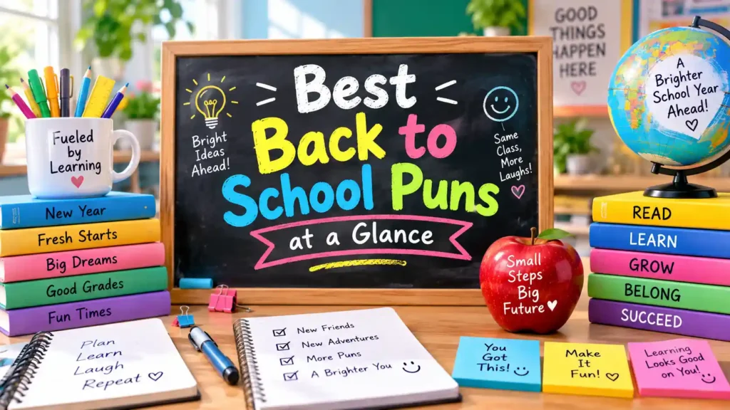 Best Back to School Puns at a Glance