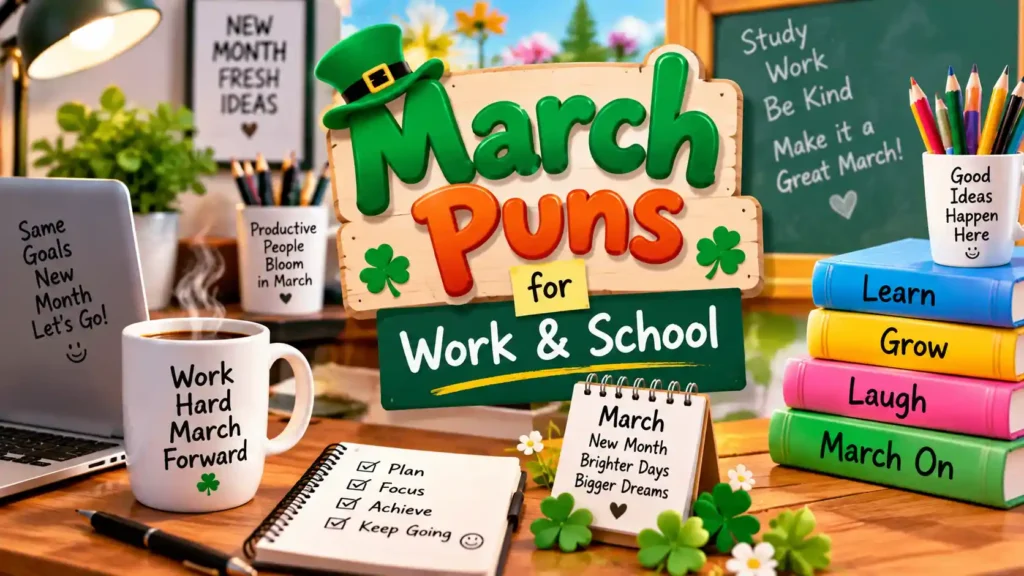 March Puns for Work & School