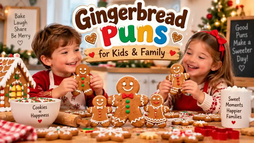  Gingerbread Puns for Kids & Family