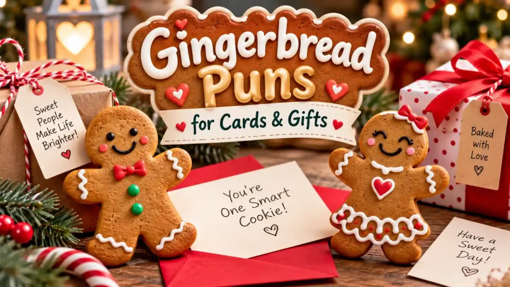  Gingerbread Puns for Cards & Gifts