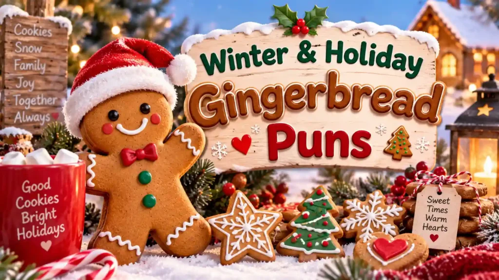 Winter & Holiday Gingerbread Puns