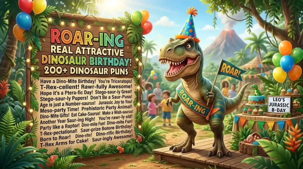 dinosaur birthday puns