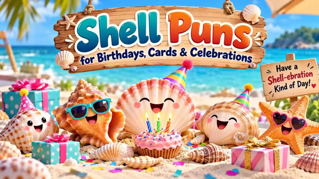 Shell Puns for Birthdays, Cards & Celebrations