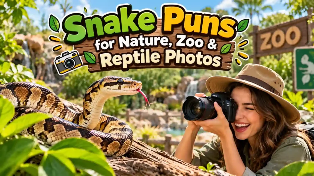 Snake Puns for Nature, Zoo & Reptile Photos