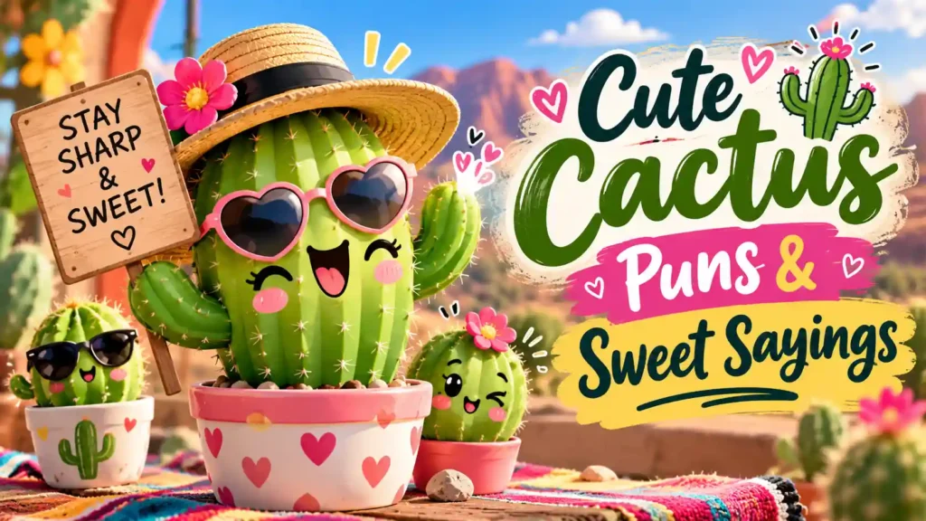  Cute Cactus Puns & Sweet Sayings