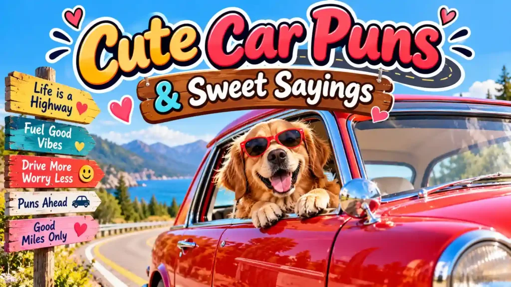  Cute Car Puns & Sweet Sayings