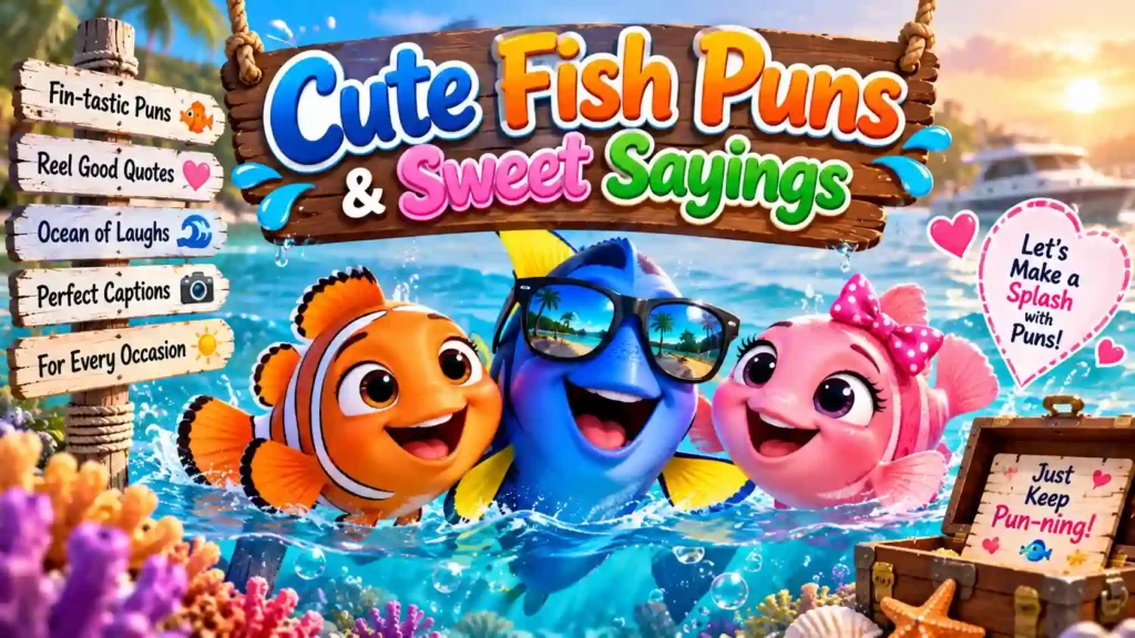 Cute Fish Puns & Sweet Sayings