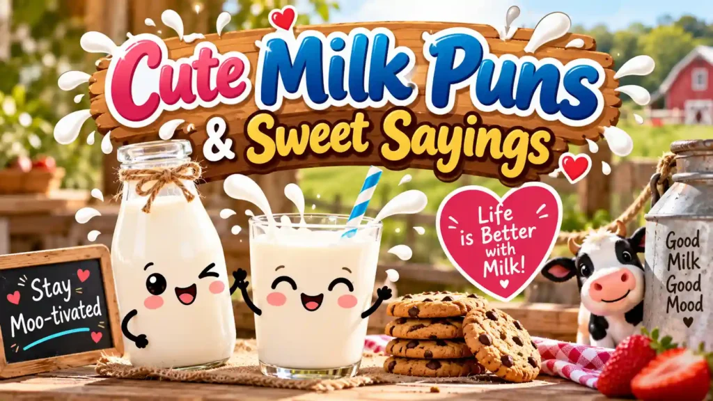 Cute Milk Puns & Sweet Sayings