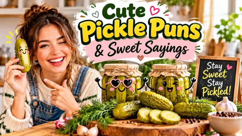 Cute Pickle Puns & Sweet Sayings