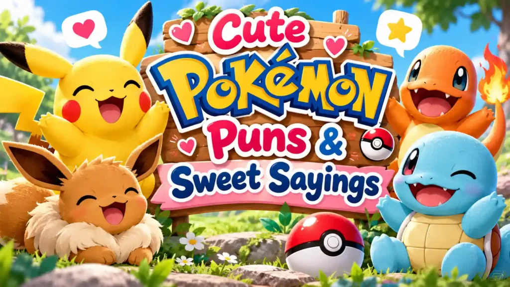 Cute Pok&eacute;mon Puns & Sweet Sayings