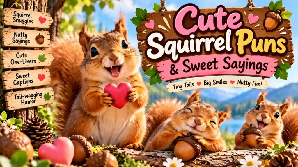 Cute Squirrel Puns & Sweet Sayings