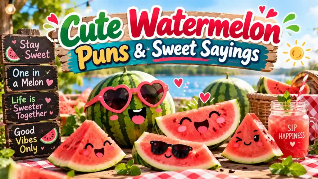 Cute Watermelon Puns & Sweet Sayings