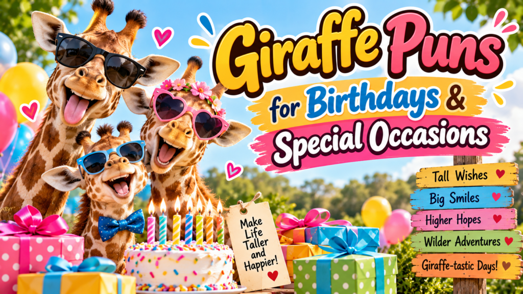 Giraffe Puns for Birthdays & Special Occasions