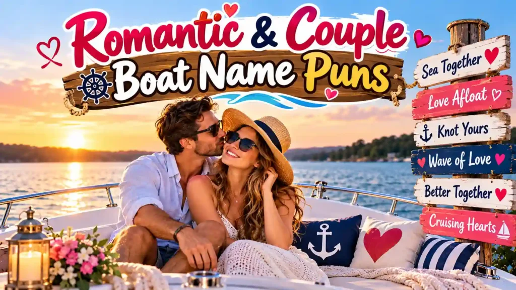 Romantic & Couple Boat Name Puns