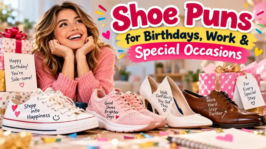 Shoe Puns for Birthdays, Work & Special Occasions