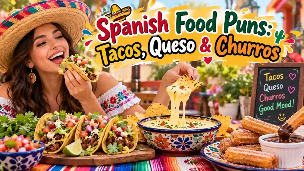 Spanish Food Puns: Tacos, Queso & Churros