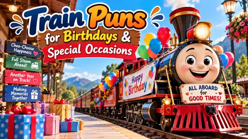 Train Puns for Birthdays & Special Occasions