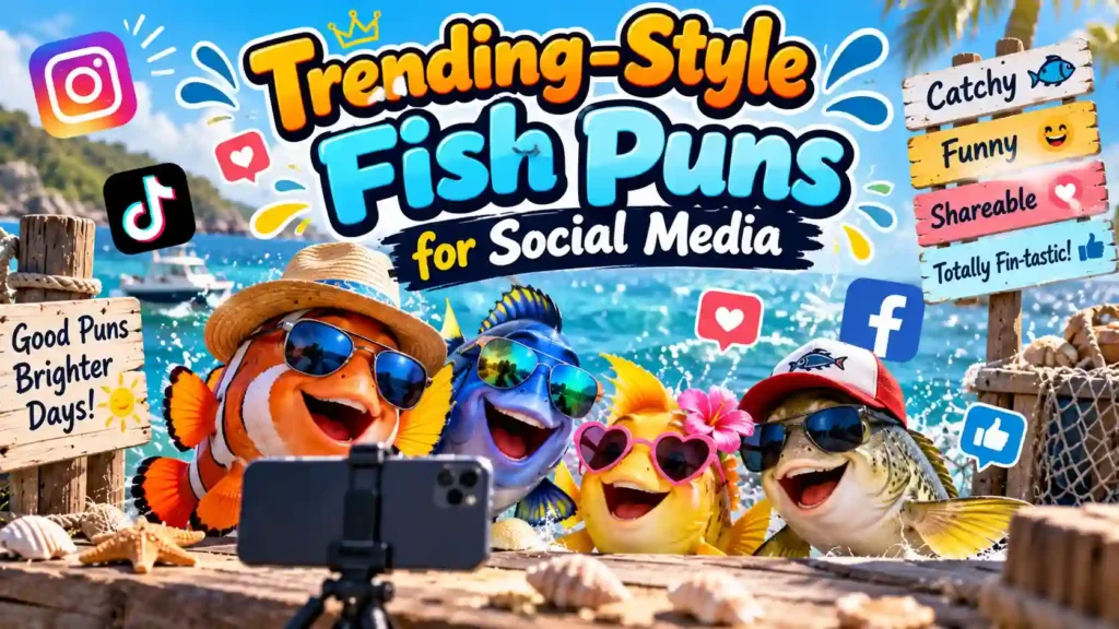 Trending-Style Fish Puns for Social Media