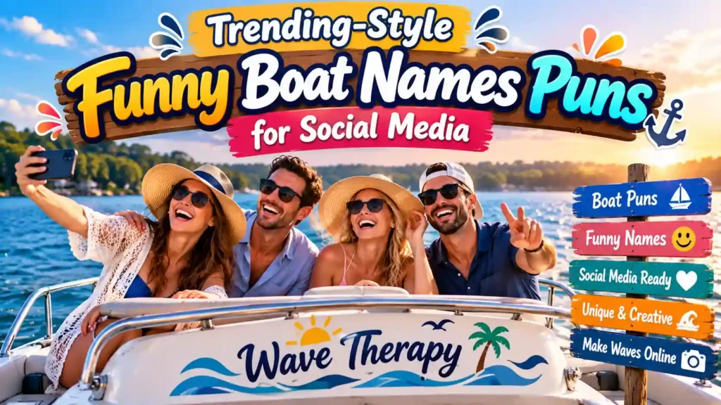 Trending-Style Funny Boat Names Puns for Social Media